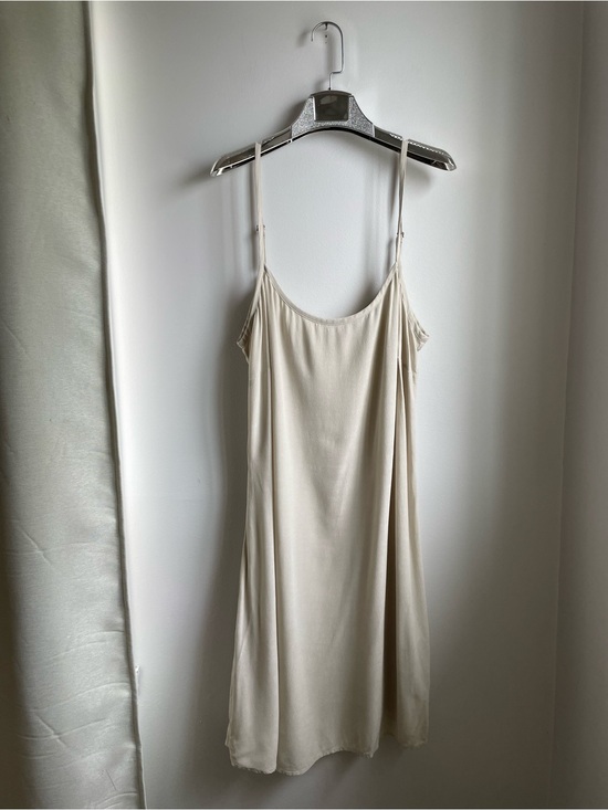 Nile Dresses & Skirts - Cream Dress Slip w/Adjustable Straps-100% Tencel Lyocell-Minimalist-Eco-Friendly